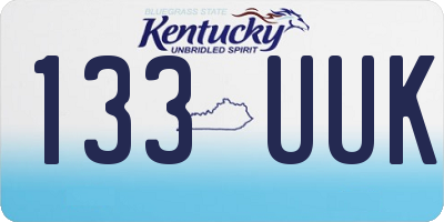 KY license plate 133UUK