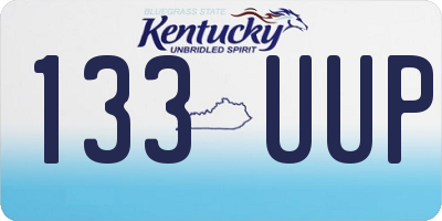 KY license plate 133UUP