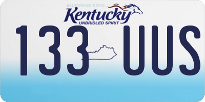 KY license plate 133UUS