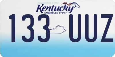 KY license plate 133UUZ