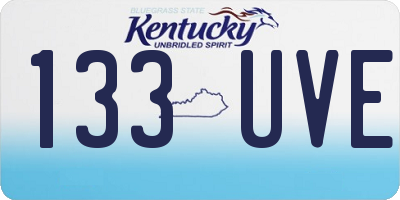 KY license plate 133UVE