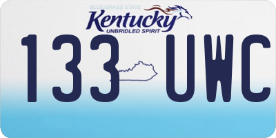 KY license plate 133UWC