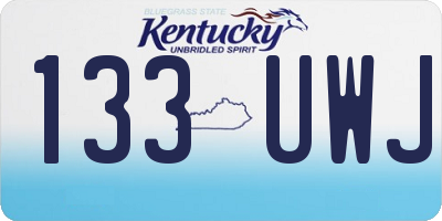 KY license plate 133UWJ