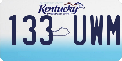 KY license plate 133UWM