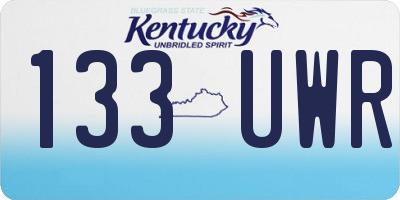 KY license plate 133UWR