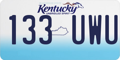 KY license plate 133UWU