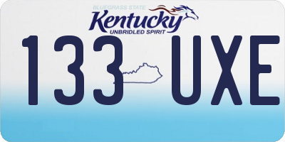 KY license plate 133UXE