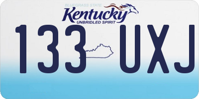 KY license plate 133UXJ