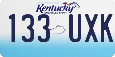 KY license plate 133UXK