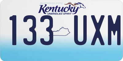 KY license plate 133UXM