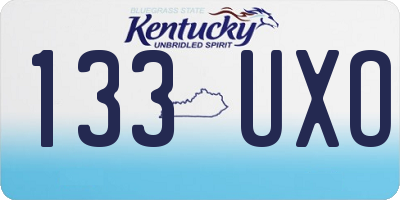 KY license plate 133UXO