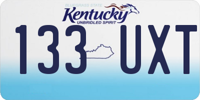KY license plate 133UXT