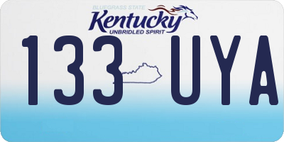 KY license plate 133UYA