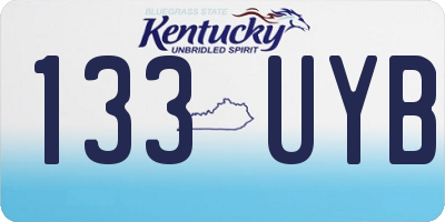 KY license plate 133UYB