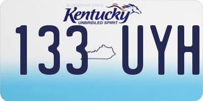 KY license plate 133UYH