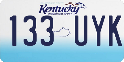 KY license plate 133UYK