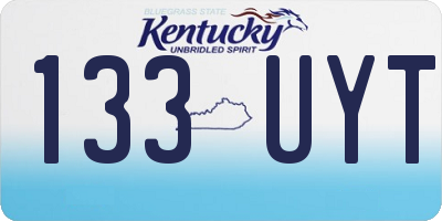 KY license plate 133UYT