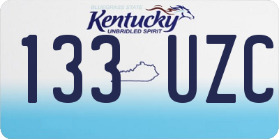 KY license plate 133UZC
