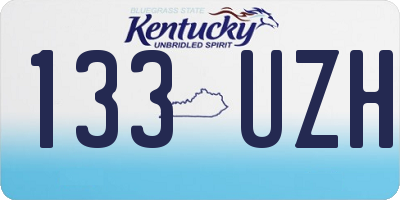 KY license plate 133UZH