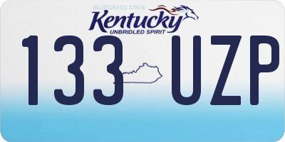 KY license plate 133UZP