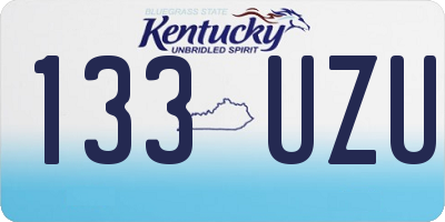 KY license plate 133UZU