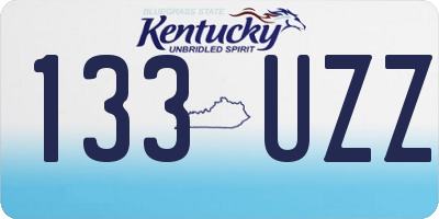 KY license plate 133UZZ