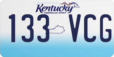 KY license plate 133VCG