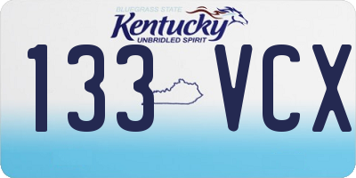 KY license plate 133VCX