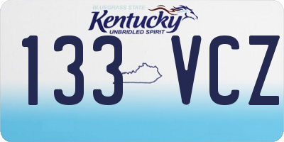 KY license plate 133VCZ