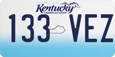 KY license plate 133VEZ