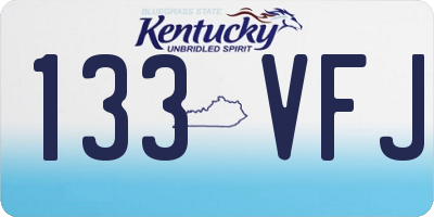 KY license plate 133VFJ