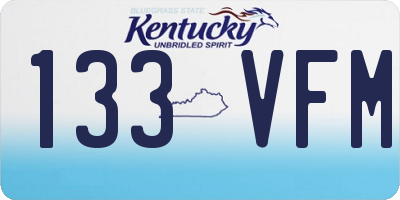 KY license plate 133VFM