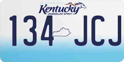 KY license plate 134JCJ