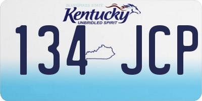 KY license plate 134JCP