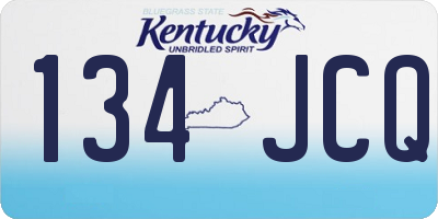 KY license plate 134JCQ