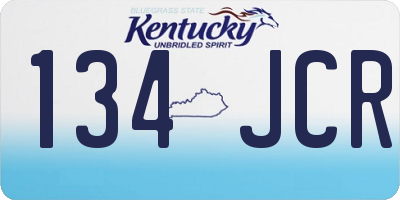 KY license plate 134JCR