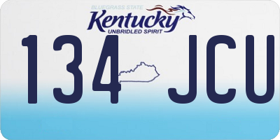 KY license plate 134JCU