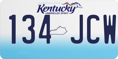 KY license plate 134JCW