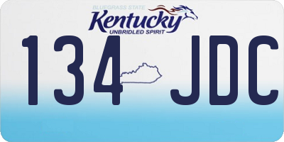 KY license plate 134JDC