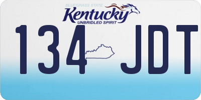 KY license plate 134JDT