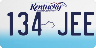 KY license plate 134JEE