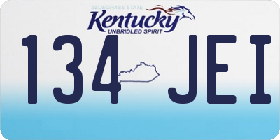KY license plate 134JEI