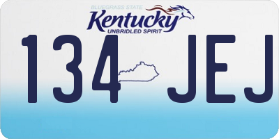 KY license plate 134JEJ