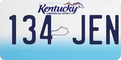 KY license plate 134JEN