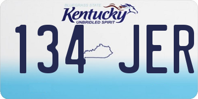 KY license plate 134JER