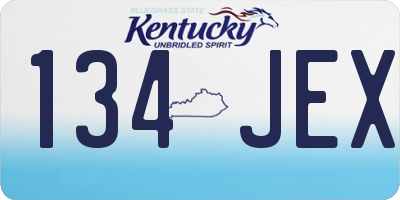 KY license plate 134JEX