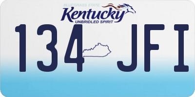 KY license plate 134JFI