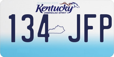KY license plate 134JFP