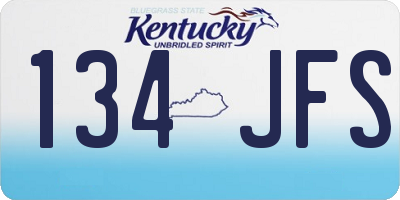 KY license plate 134JFS
