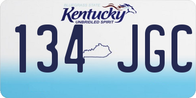 KY license plate 134JGC